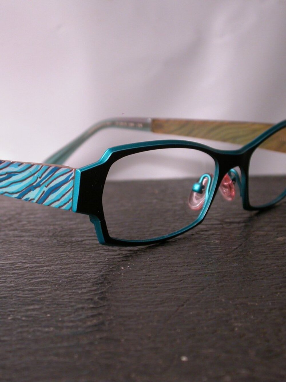 Jean Lafont Elegante Blue Stripes Stylish Eyeglasses Frames Made in France